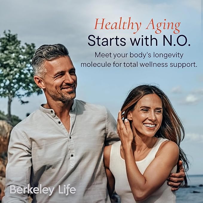 Berkeley Life Nitric Oxide Foundation, Full-Body Circulatory Support - Nitric Oxide Supplements for Men & Women - Beet Root Powder Supports Healthy Blood Pressure, Heart & Cardiovascular Health