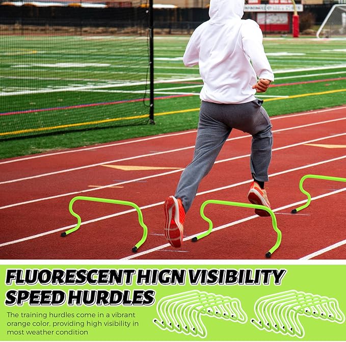 Wettarn 12 Pcs 9" Speed Training Agility Hurdles for Athletes Reliable Training Hurdle Plyometric and All Purpose Practice Equipment for Soccer Basketball Football