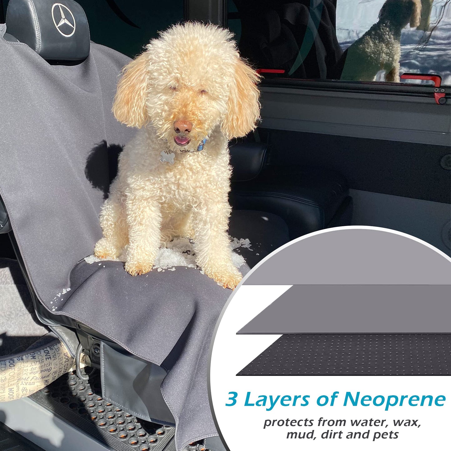 Malo'o Waterproof Car Seat Cover – Universal Neoprene Seat Protector for Cars, Trucks & SUVs, Protects Against Water, Sweat, Mud, Sand & Dogs, Ideal for Surfing, Swimming, Gym & Fishing