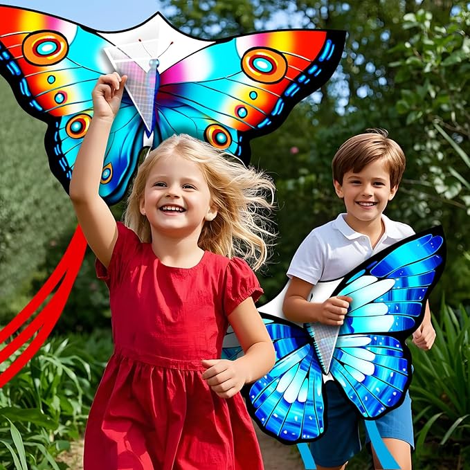 Xida Butterfly Kite for Kids & Adults, Easy to Fly, Ages 4-8, Large Kite with 300ft Handle, Perfect for Beach Trips
