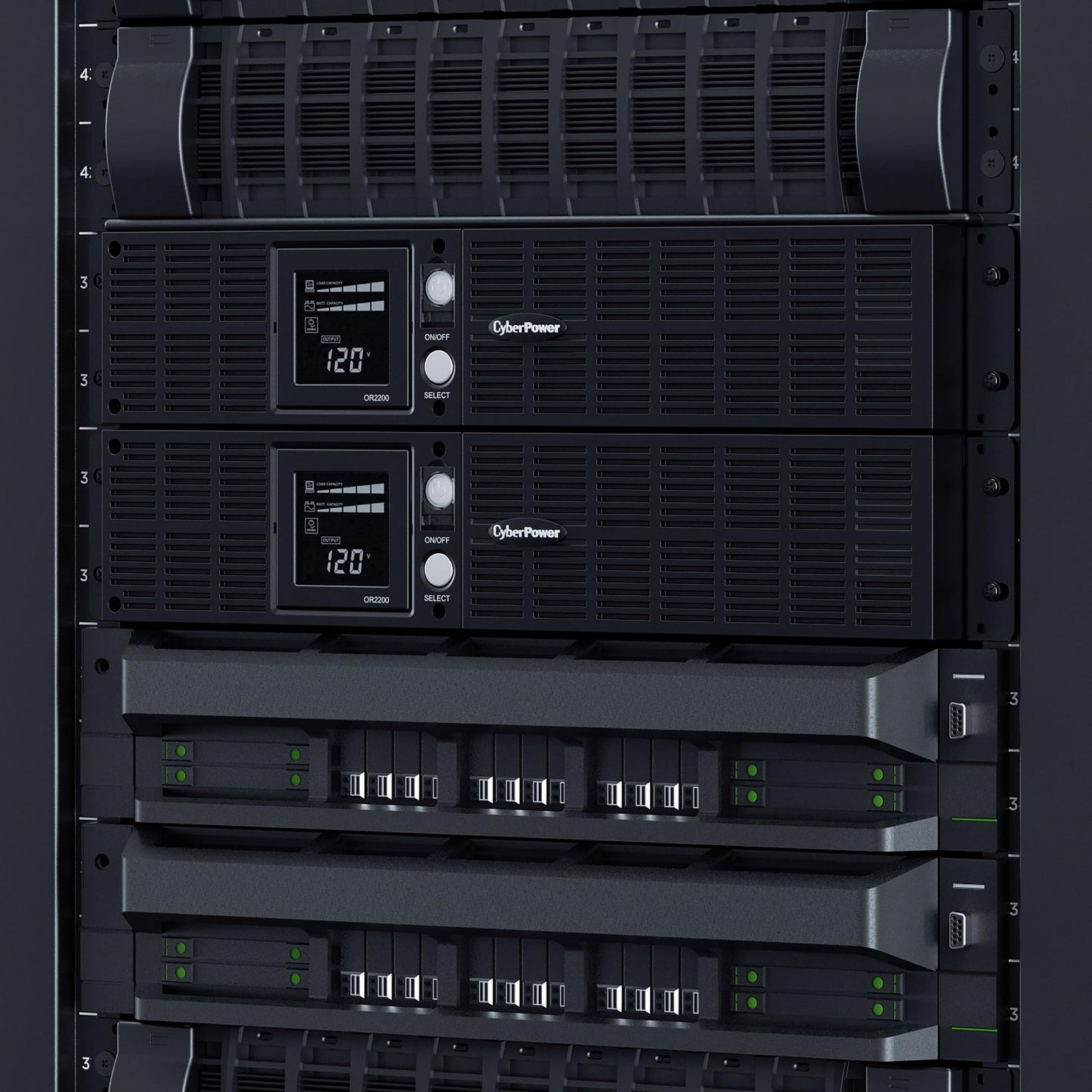 CyberPower OR2200LCDRT2U Smart App LCD UPS Battery Backup and Surge Protector, 2000VA/1320W, 8 Outlets, AVR, 2U Rack/Tower, UL Certified