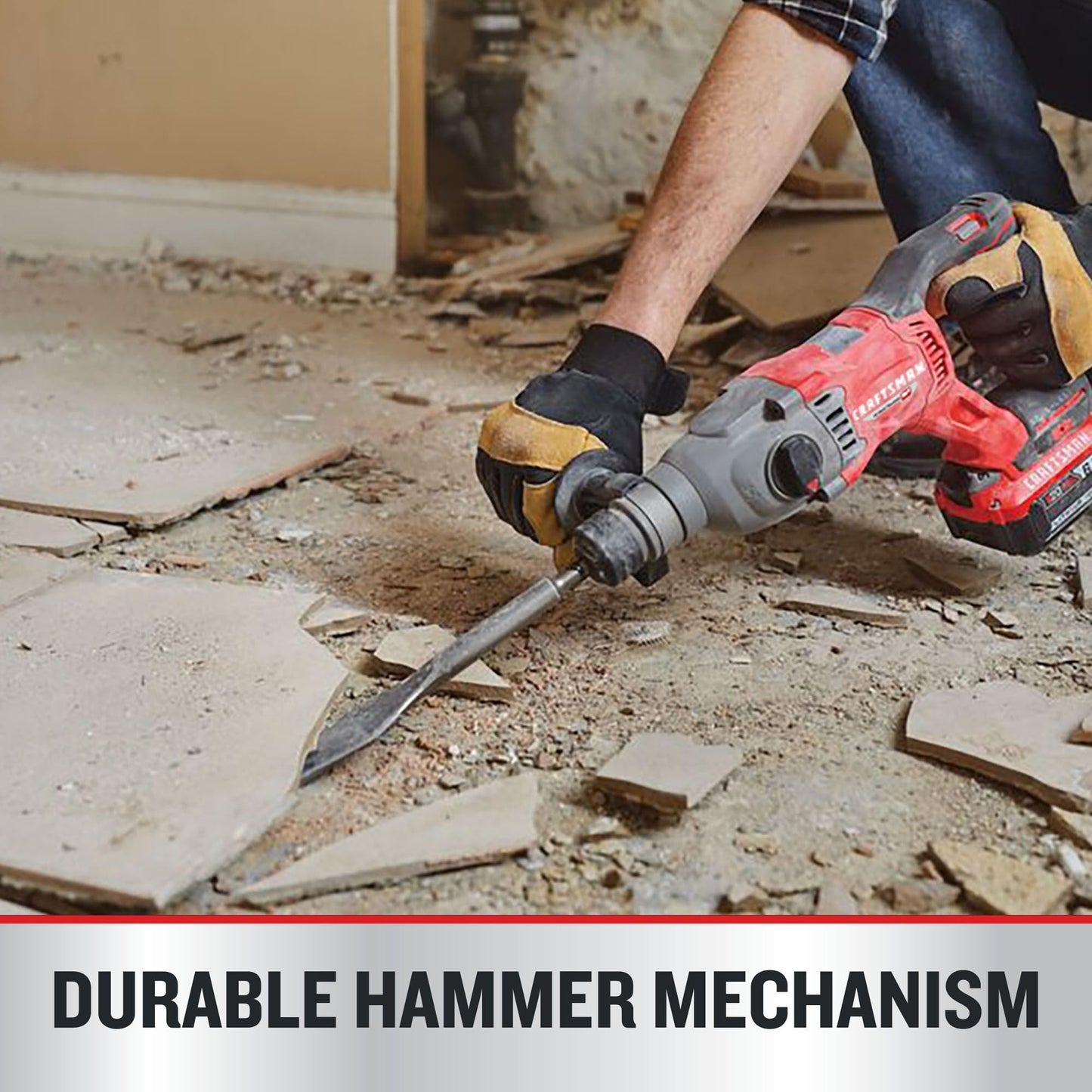 CRAFTSMAN V20 RP SDS Rotary Hammer Drill, Cordless, 7/8 inch, 2 Joules, Bare Tool Only (CMCH234B)
