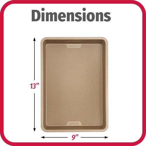 GoodCook BestBake Nonstick Bronze Baking Pan - 9" x 13" Oblong, Scratch-Resistant Carbon Steel, Durable Bakeware for Easy Cleanup