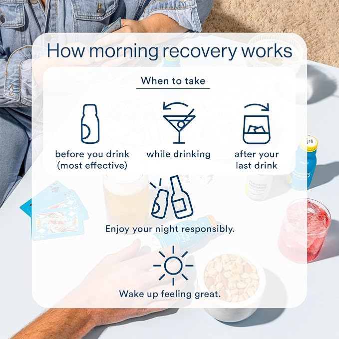 Morning Recovery Electrolyte, Milk Thistle Drink Proprietary Formulation to Hydrate While Drinking, Highly Soluble Liquid DHM, Non GMO, Vegan, Gluten-Free, Lemon Ginger, Pack of 12