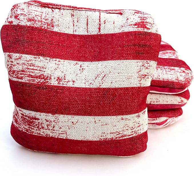 Professional Dual Sided Cornhole Bags- 16 oz 6x6 w/Premium Resin Fill - Official Tournament Slide/Stick Pro Bean Bags - Regulation/Approved