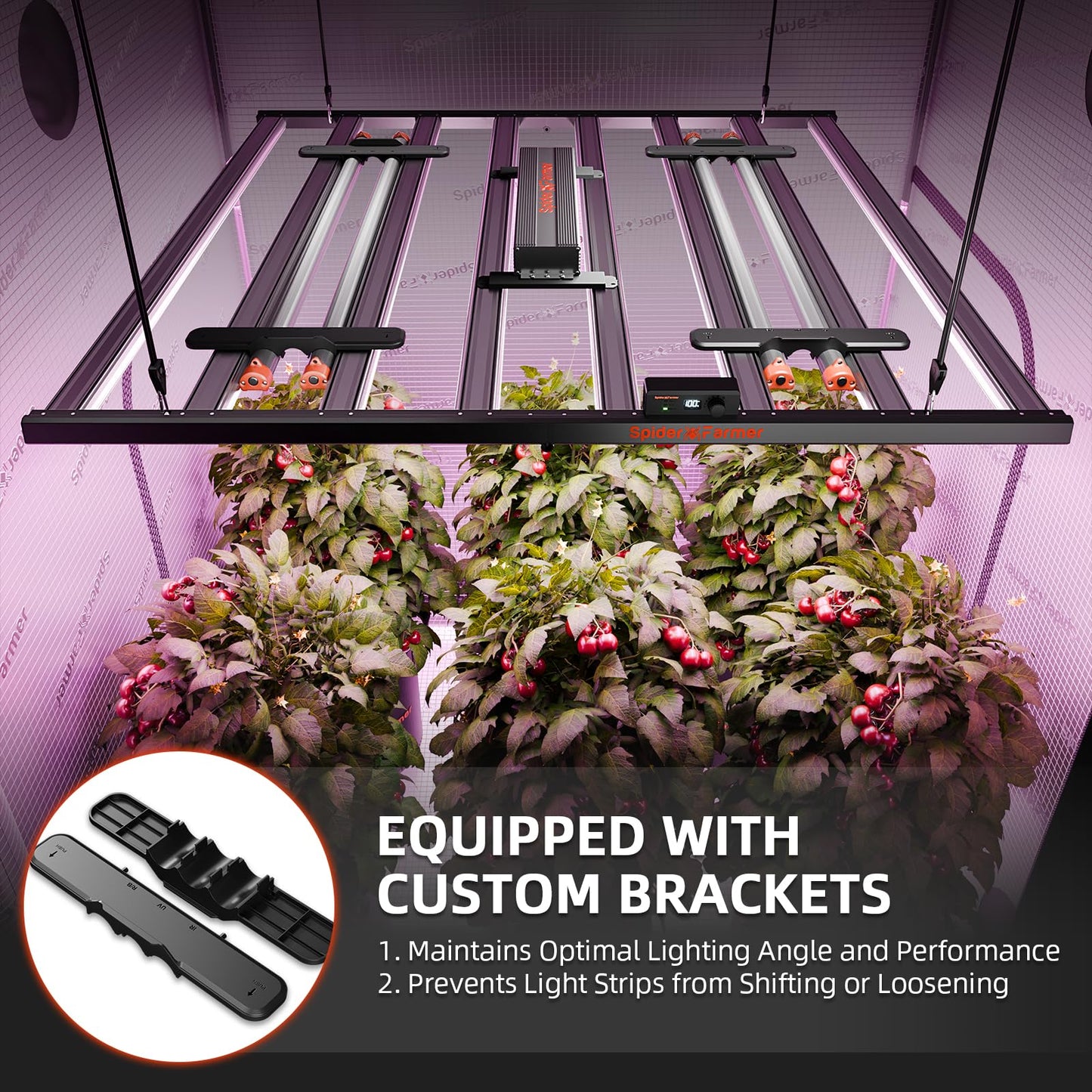 Spider Farmer 2026 Upgraded UV60 & IR30 LED Grow Light, 365-370nm UV & 730-745nm IR Supplemental Light for Indoor Plants, 2x4, 5x5 Grow Tents, 35.4" Long Bars Set