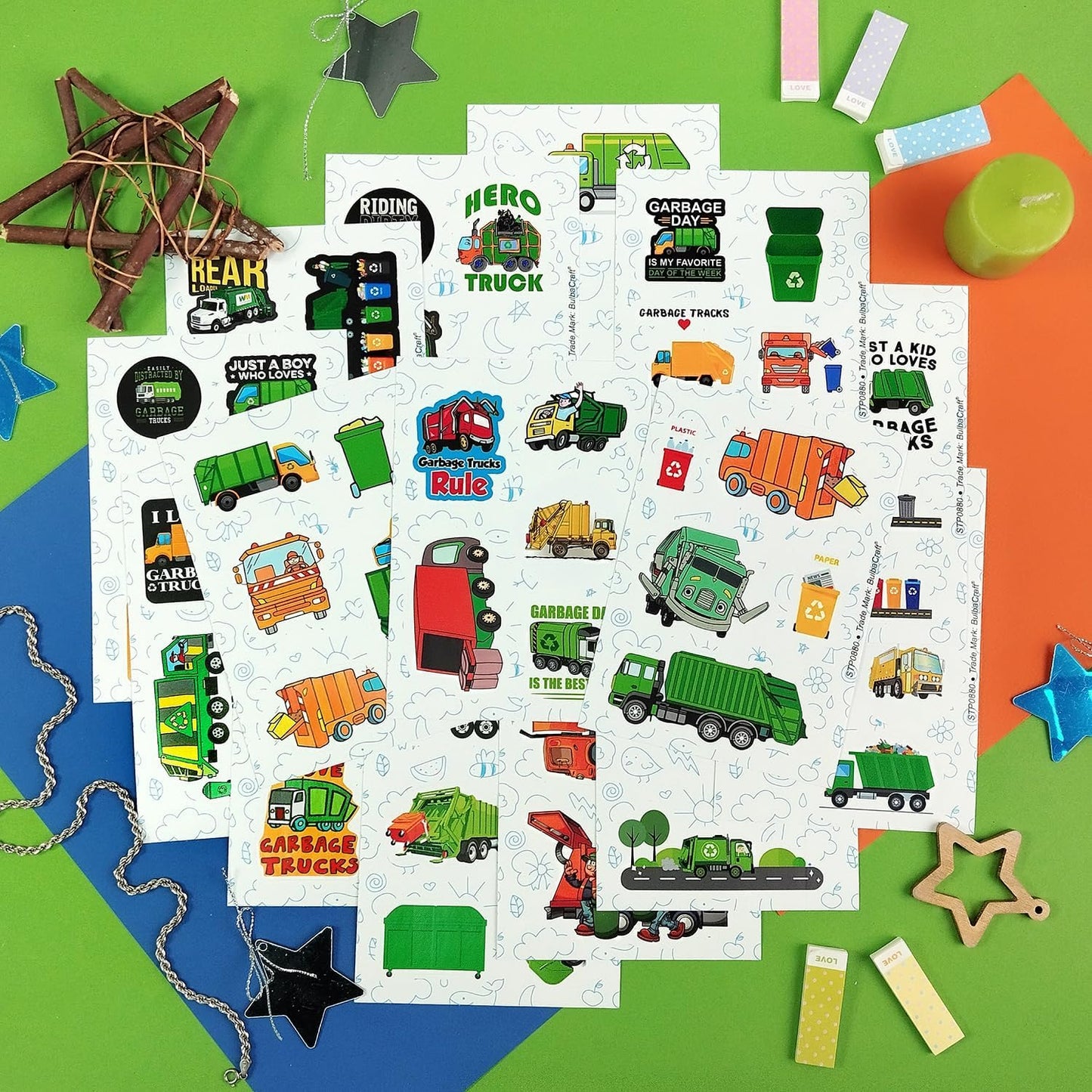 Durable Garbage Truck Stickers - Perfect for Party Supplies and Gifts