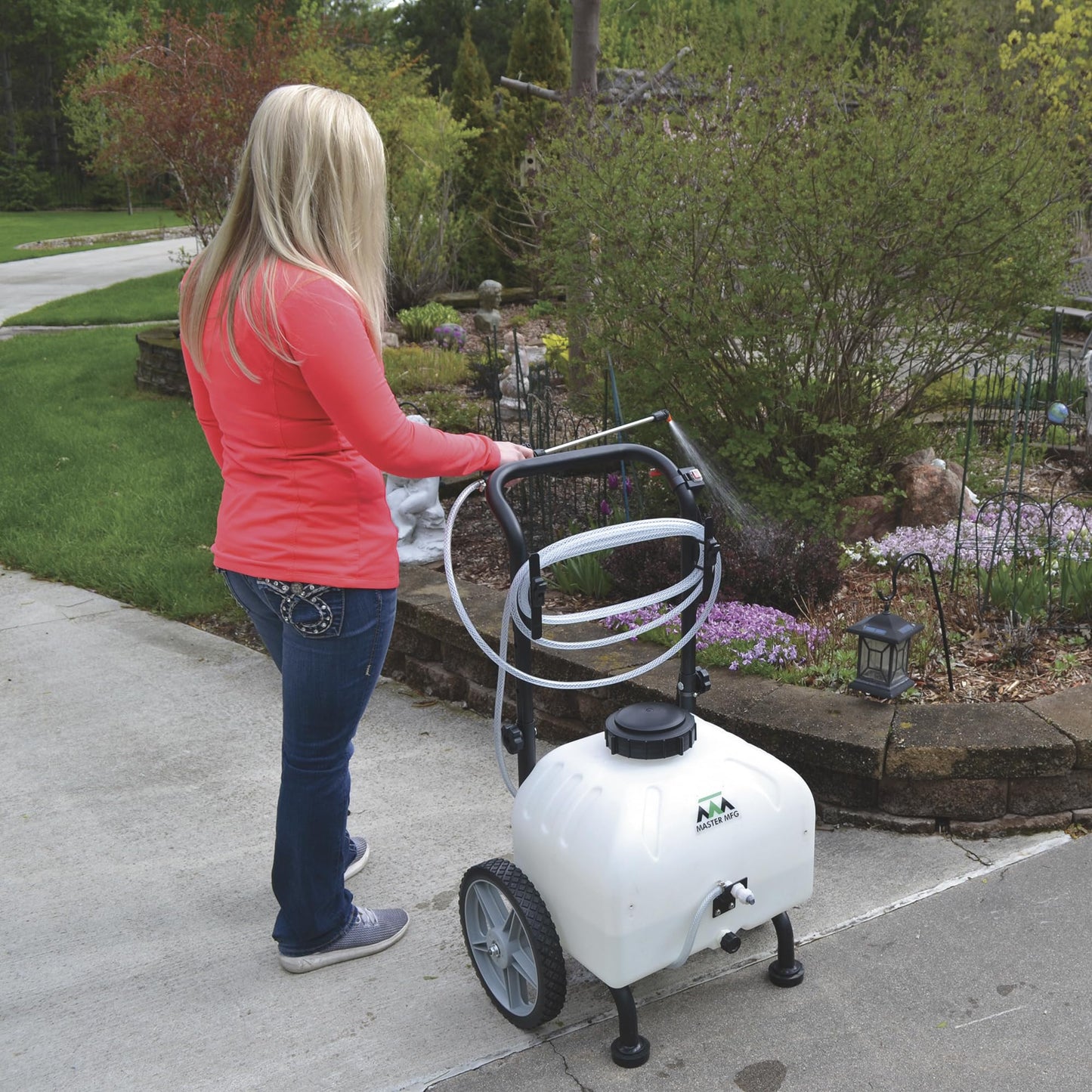 Master Mfg Revolt Lithium-Ion Series 9 Gallon Pull & Tow Sprayer-1.0GPM, 50" Swath
