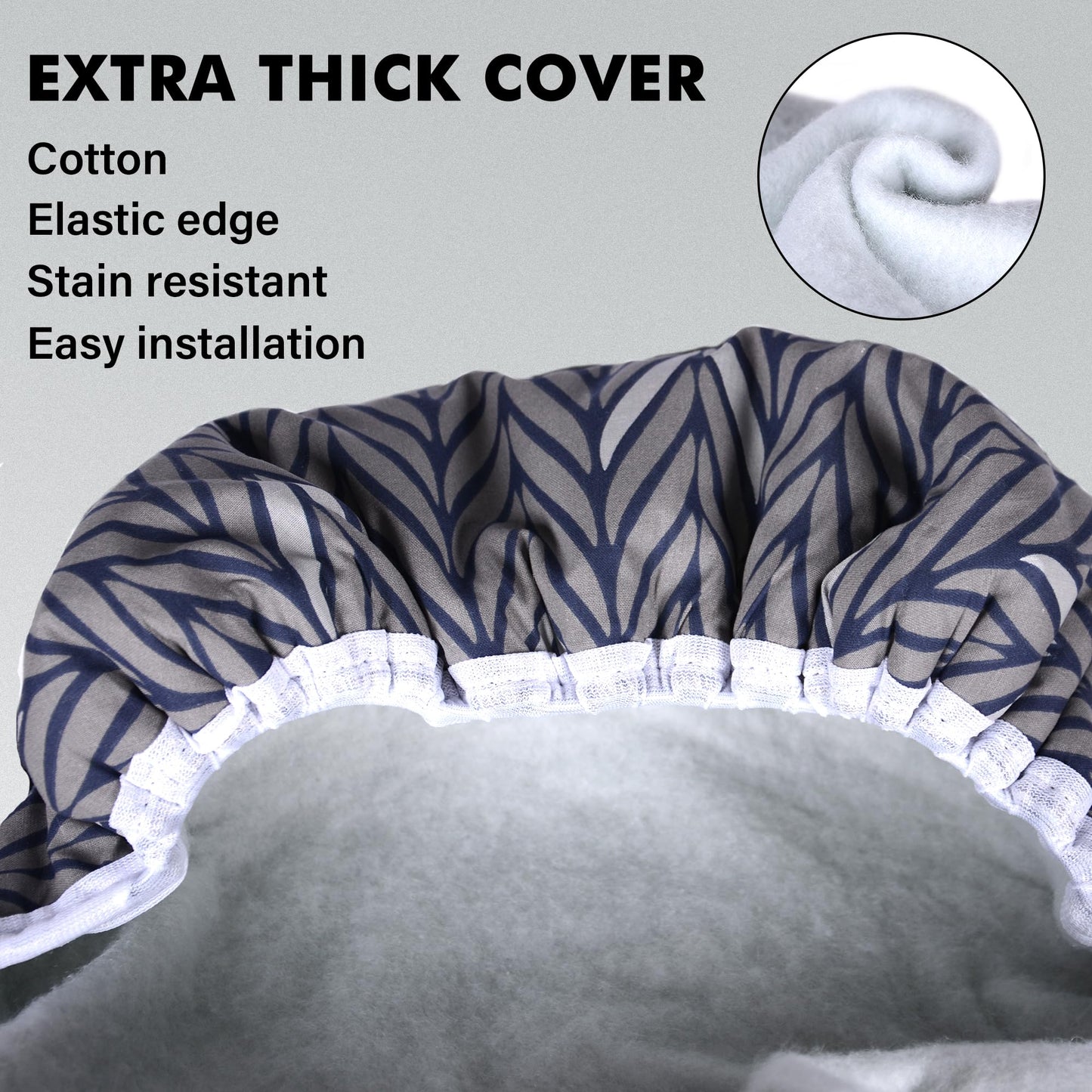 veiox Ironing Board Full Size, Metal Construction Iron Board with Extra Thick Heavy Duty Padded Cover, Stable Structure, Anti-Skid Feet (47x16)
