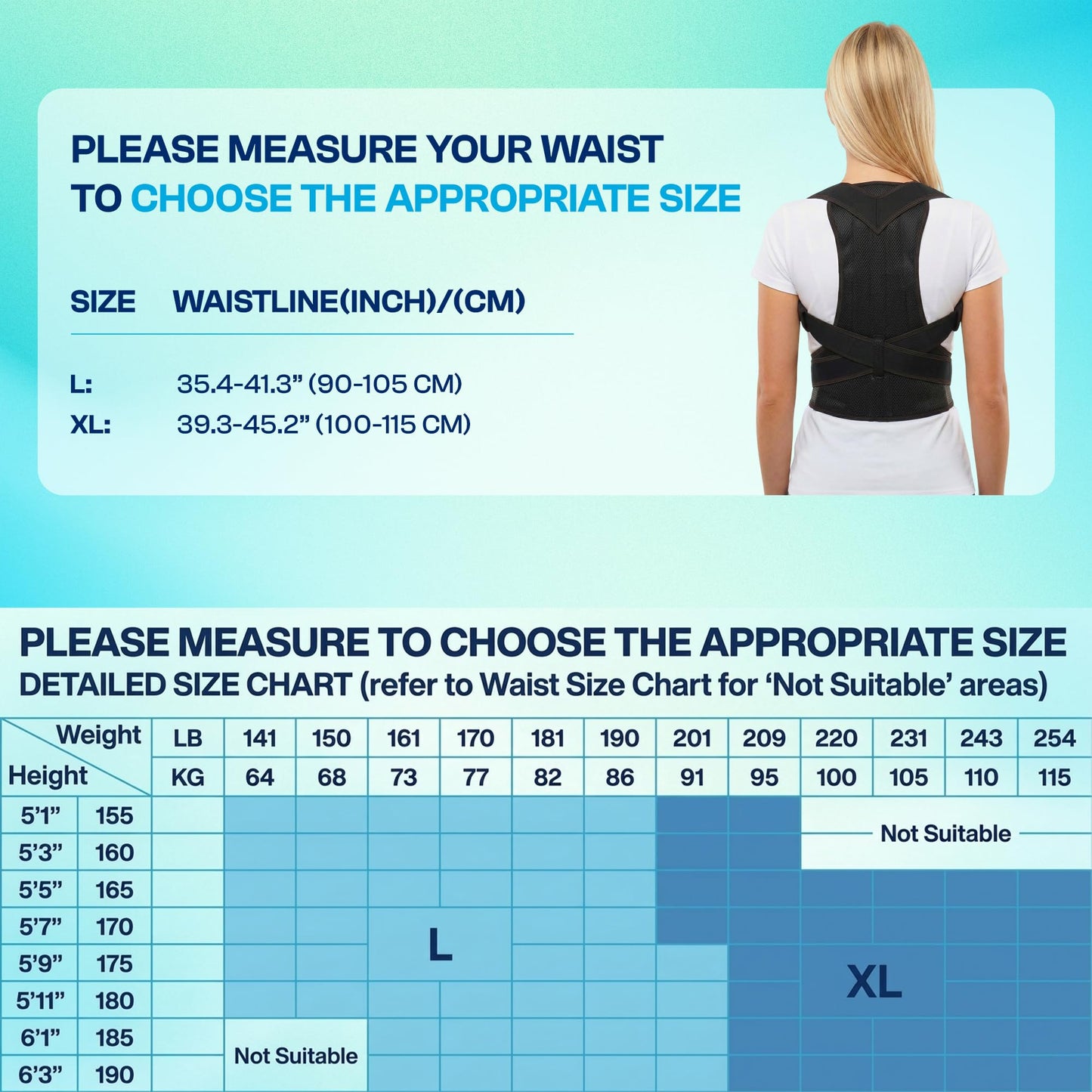 SUKHDA Adjustable Posture Corrector Back Brace for Men & Women – Upper Back & Shoulder Support Breathable Design with Removable Under-Arm Sweat Pads, Discreet Fit. (Black, X-Large)