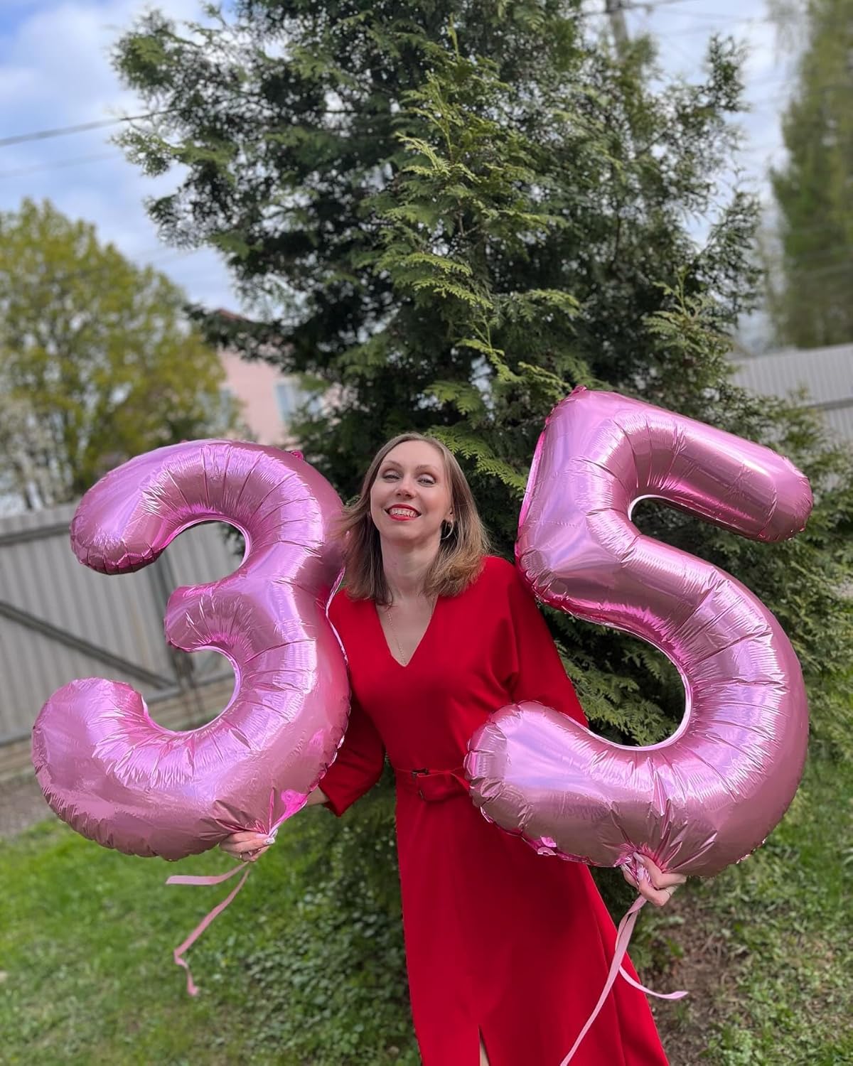 Pink Number 6 Balloon - 40 Inch Giant Foil Balloon for 6th Birthday Party Decorations