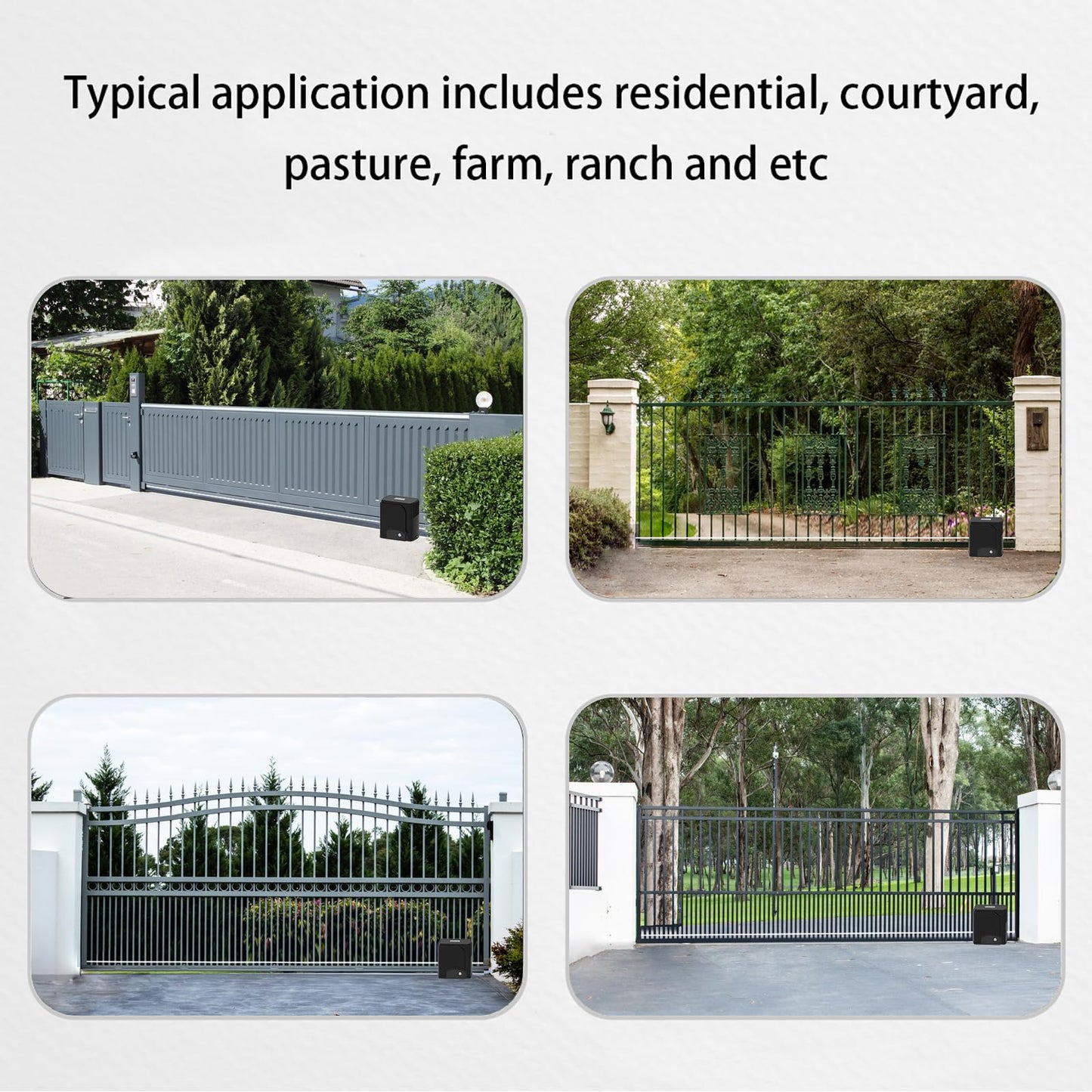 GATEXPERT Automatic Rack Sliding Gate Opener Kit- Gear Track Driveway Security Door Operator Hardware with Remotes and Sensor for Slide Gate up to 1300lbs and 40ft (SL1300)