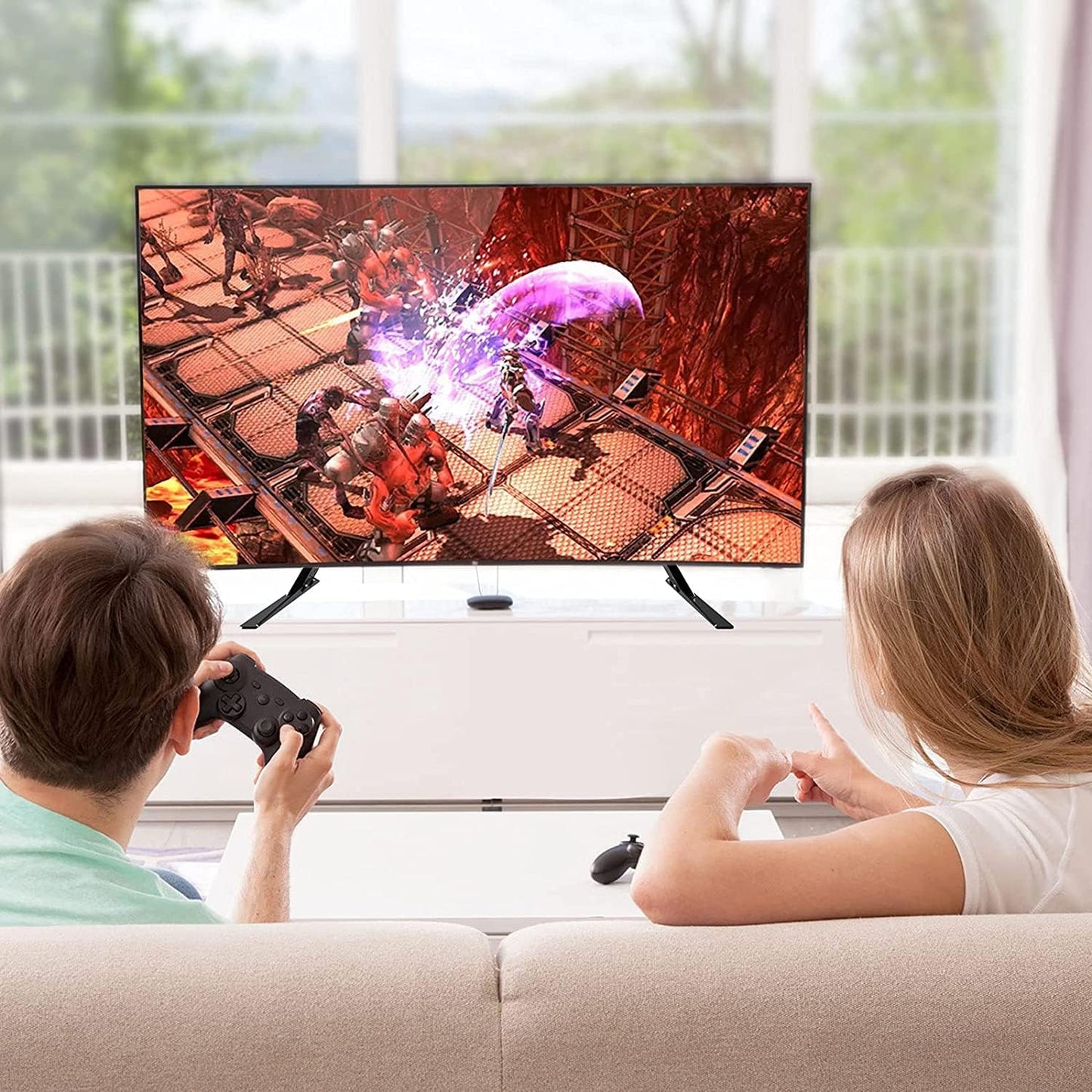 suptek 23 42 inch 400x200mm 88lbs ML1732 Universal TV Stand Legs TV Feet for to LCD LED OLED Plasma TVs, Table Top