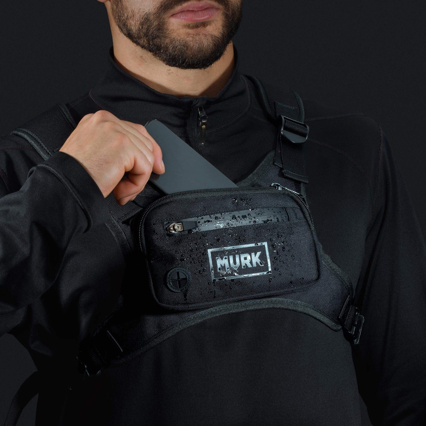 MVRK Water Resistant Running Vest Chest Pack, Phone Holder for Running, Lightweight Training Pack with Extra Storage & Reflective Detail