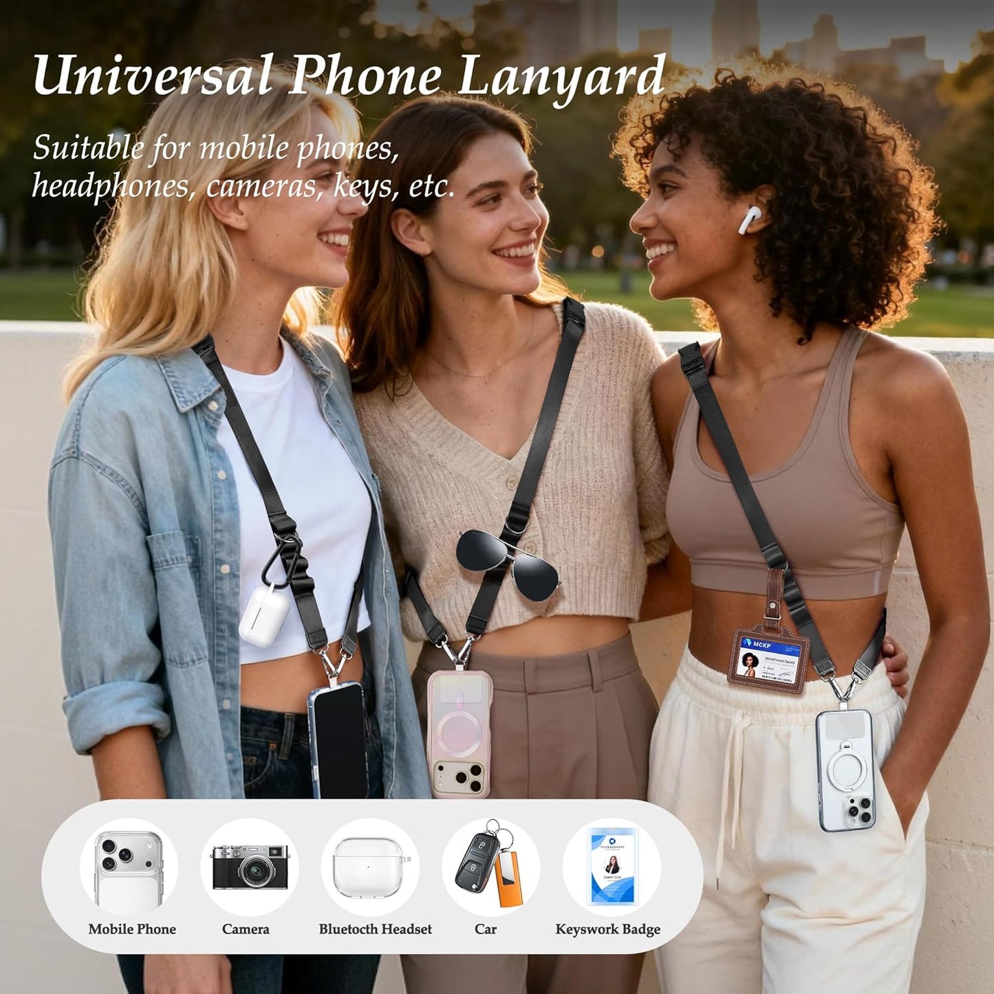 Adjustable Anti-Theft Phone Lanyard for Travel - Universal Crossbody Strap