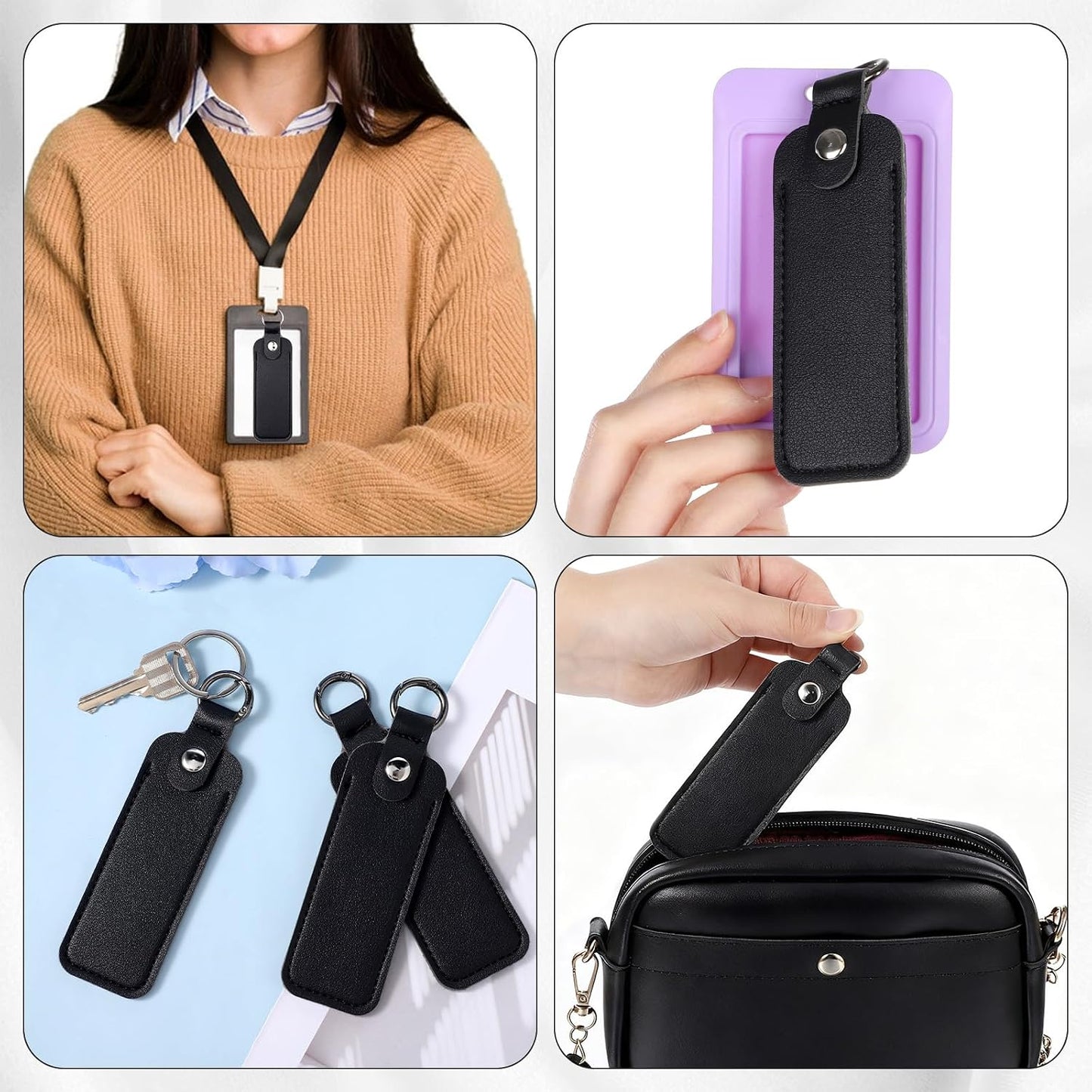 SynHHergyx 3 Pcs USB Flash Drive Case Leather Storage Cases. Anti Lost Thumb Flash Drive Holder USB Holder Protective