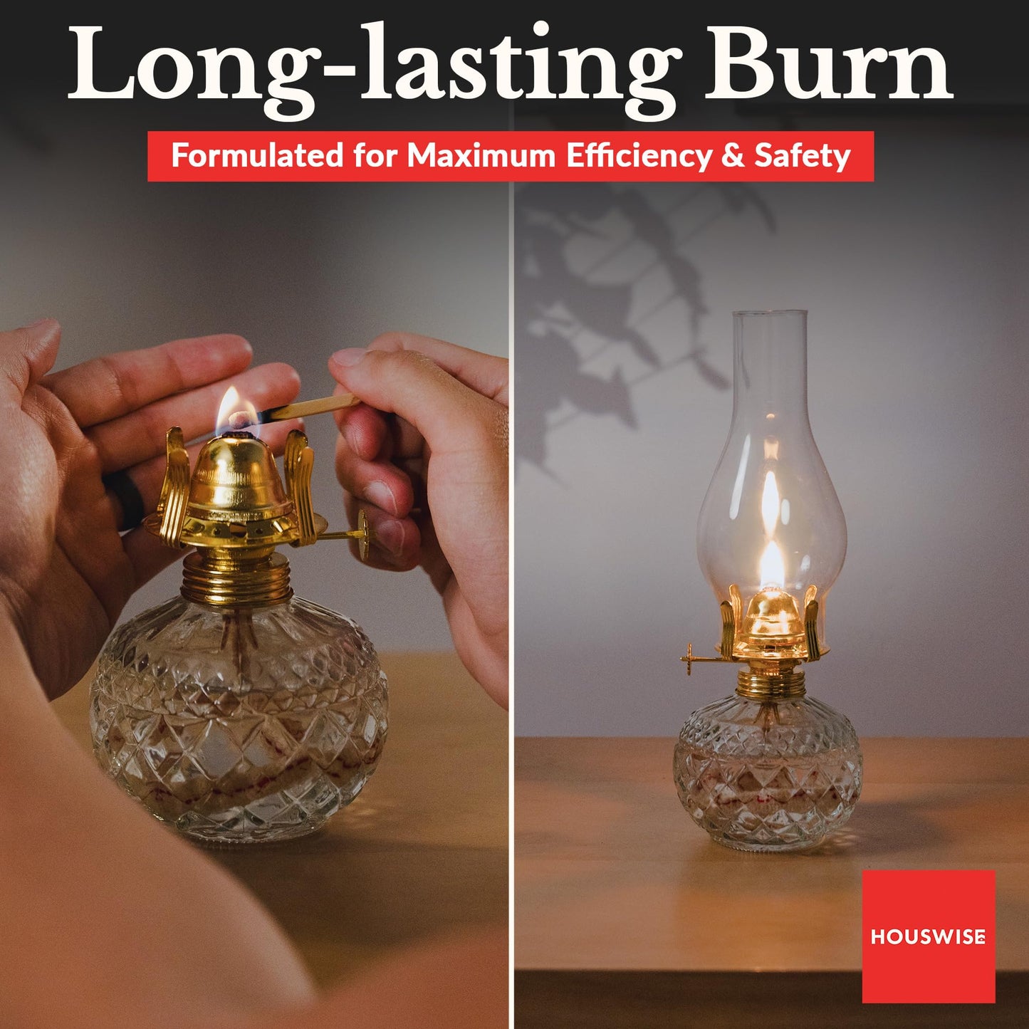 Houswise enhanced Liquid Paraffin Lamp Oil - Smokeless, Odorless, 1 Gallon, Clear, Model PRFN_1G_1