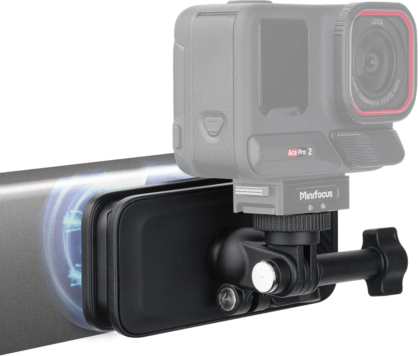 MINIFOCUS Backpack 360 Insta360 Magnetic Mount Clip, Universal Swivel Action Camera Clip for Go Pro DJI Osmo AKASO