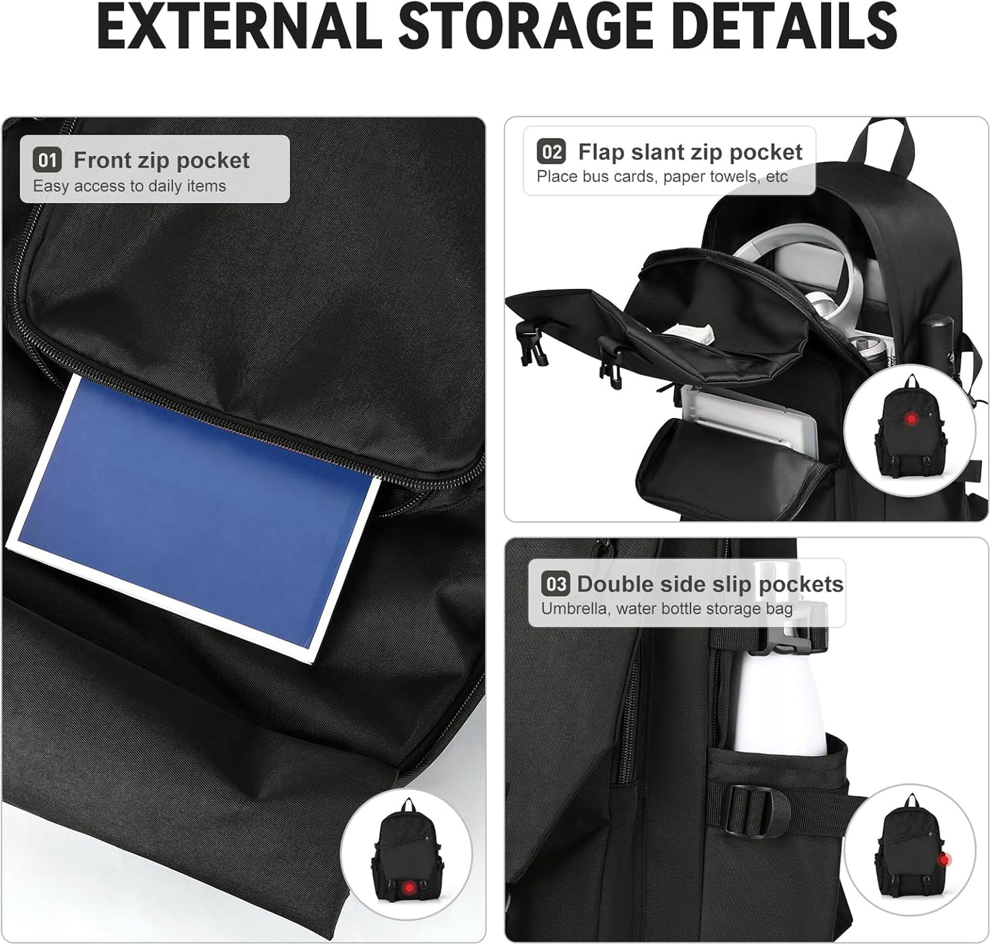 coowoz Daypack Backpack Casual Large upgraded version College Laptop for Men Women Water Resistant Lightweight School