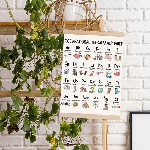 DNEULYR Occupational Therapy ABC Wall Art - Educational Poster for Kids & Therapy Offices | 12x16 Inches