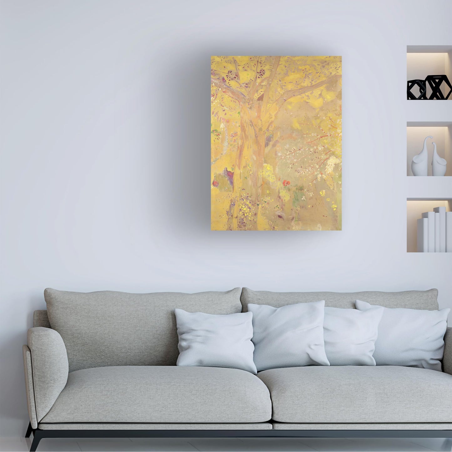 Trademark Fine Art Yellow Tree 1900 Artwork by Odilon Redon, 24 by 32-Inch