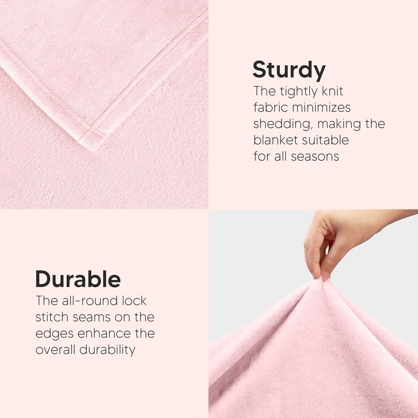 Utopia Bedding Fleece Blanket - Luxury Soft Microfiber, Anti-Static, Full Size Pink (90x84 Inch)