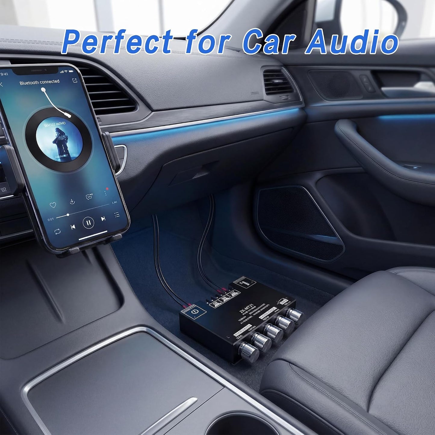 ZK-MT21 2.1 12V-24V Channel Bluetooth Amplifier Board Mini Audio Receiver with Subwoofer Output, Bass Treble Control