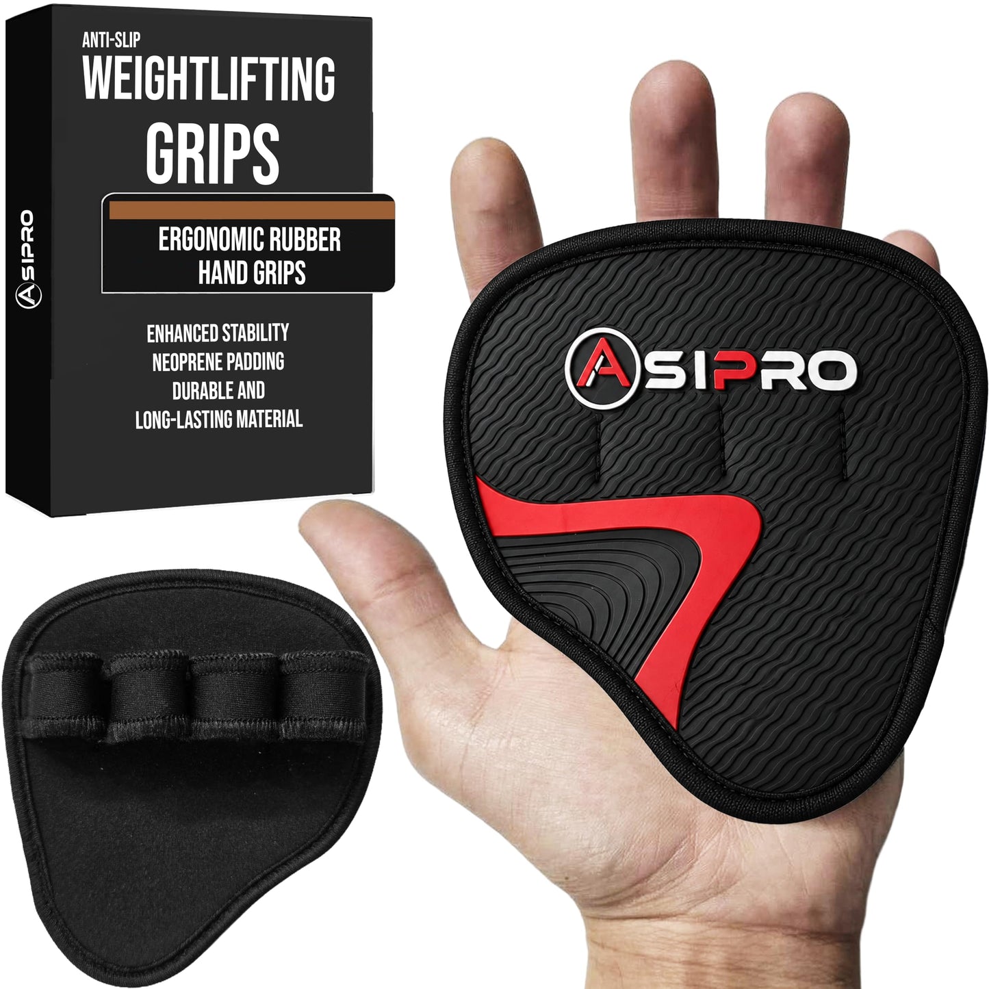 ASIPRO Lifting Grips for Weight Lifting Alternative to Workout Gloves Women & Men Gift Gym Hand Grips Gym Grips Men & Women No Sweaty Gym Workout Gloves Workout Grips Rubber Grips Pads