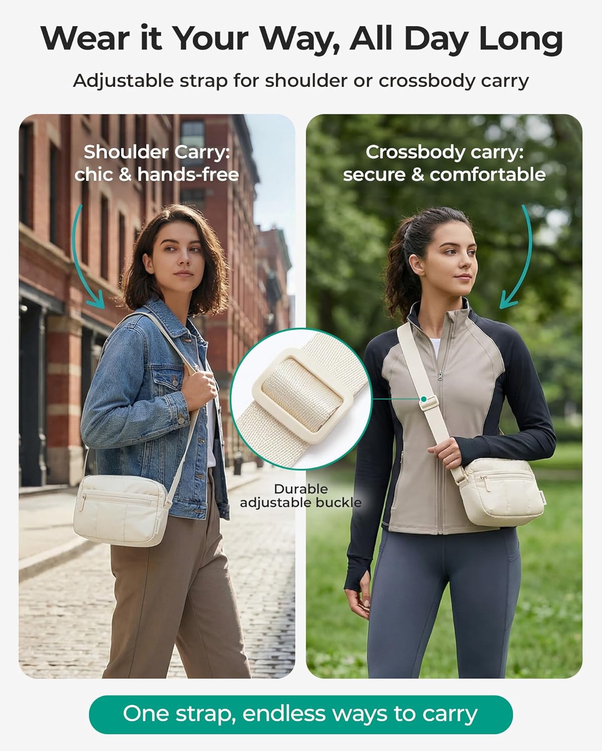 2 1 BAGSMART in Puffy Camera Sling Bag Small Camera Shoulder Bag DSLR/SLR/Mirrorless Crossbody Photography Camera Case