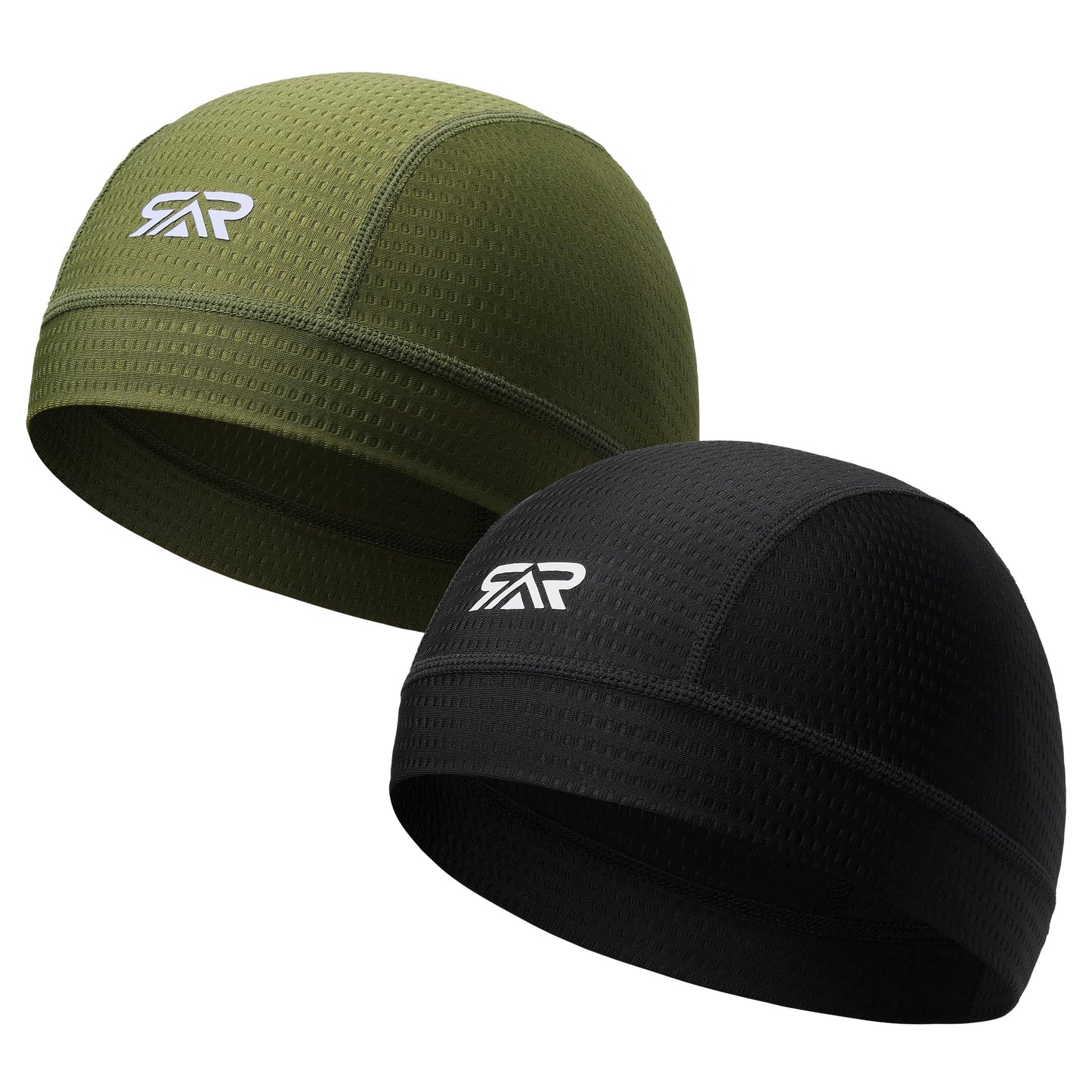 AUSFLUG 2-Pack Cooling Skull Cap for Men Women - Breathable Mesh Quick Dry Helmet Liner for Cycling Motorcycle Running Sports