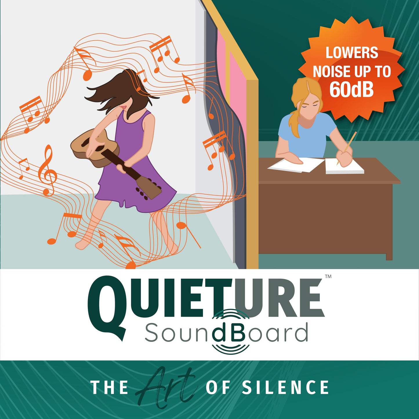 Quieture Soundboard Acoustic Panels Sound Absorbing Fiberboard for Soundproofing & Thermal Insulation Ideal for Walls, Ceilings & Floors - 12 2'x4' Panels, 6mm T (Covers 96 sq ft)