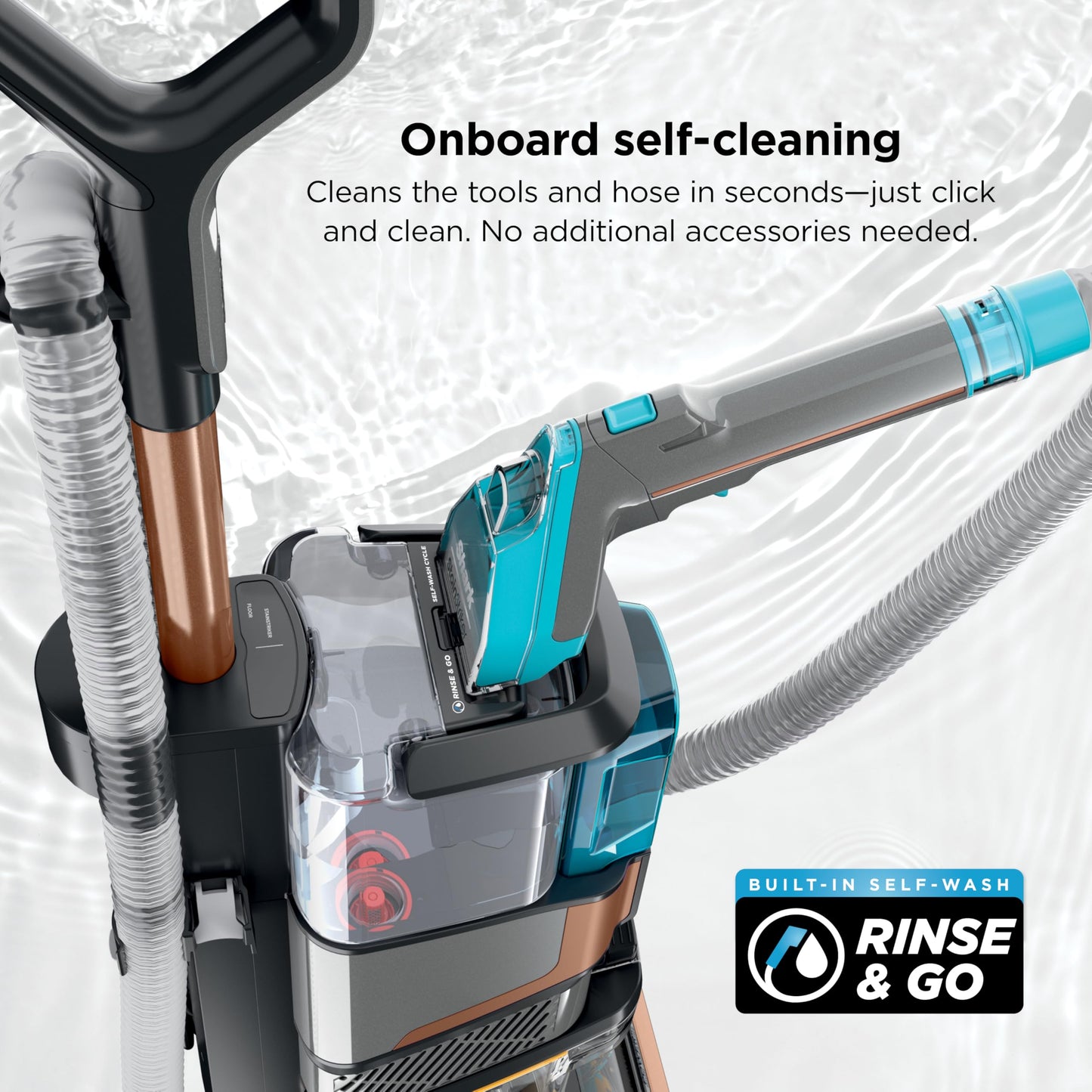 Shark CarpetXpert HairPro | Upright Carpet, Area Rug & Upholstery Cleaner | StainStriker Handheld Tough Stain Remover & Onboard Self Clean | Pet Hair Pickup & Odor Removal | 4 Tools | Copper | EX301