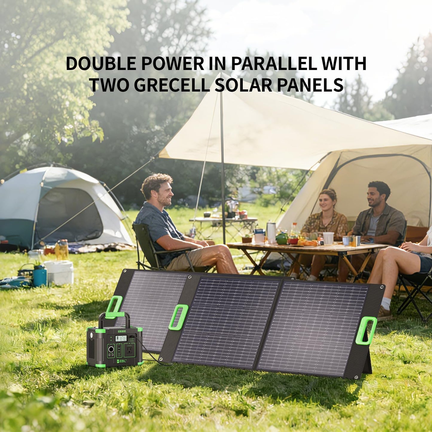 100W Portable Solar Panel for Power Station, 23.5% High Efficiency ETFE Foldable Solar Charger with Kickstands, 18V IP65 Waterproof Solar Panel Kit for Outdoor Camping RV Trip Off-Grid Living