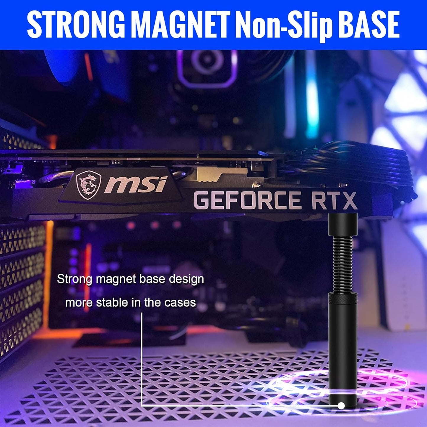 Aivalas GPU Support Bracket, Graphics Video Card Brace with Height Adjustable, Anti Sag Holder for Universal Graphics