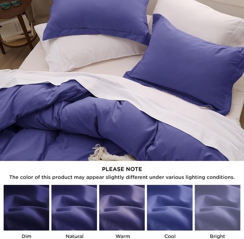 Bedsure Oversized King Duvet Cover Set - Extra Soft Prewashed Cotton-Like Polyester, 3 Pieces, 120''x98'' with Zipper Closure & 2 Pillow Shams