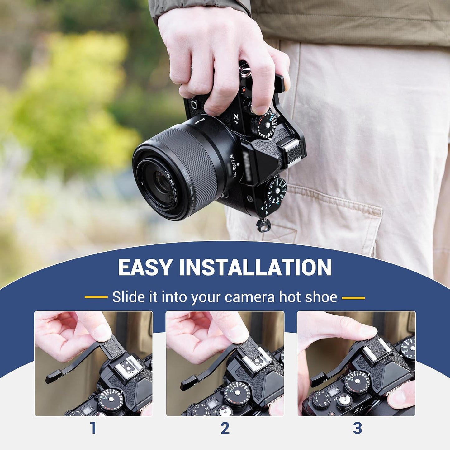 2-Pack DK-33 JJC Soft Eyecup Eye Cup Eyepiece & Metal Thumb Grip Rest for Nikon Zf Z f Camera, Nikon Zf Camera