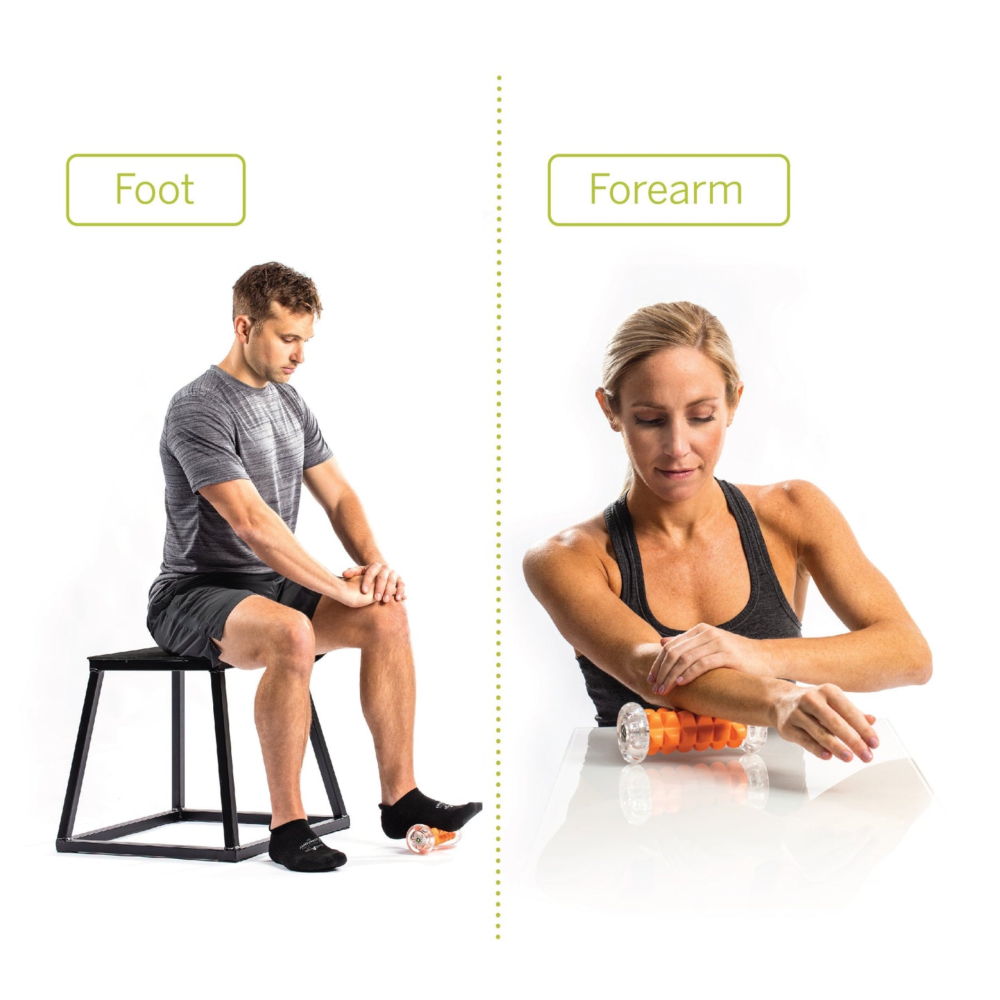 Trigger Point Performance NANO Foot Roller Massager, Regular Density, Orange
