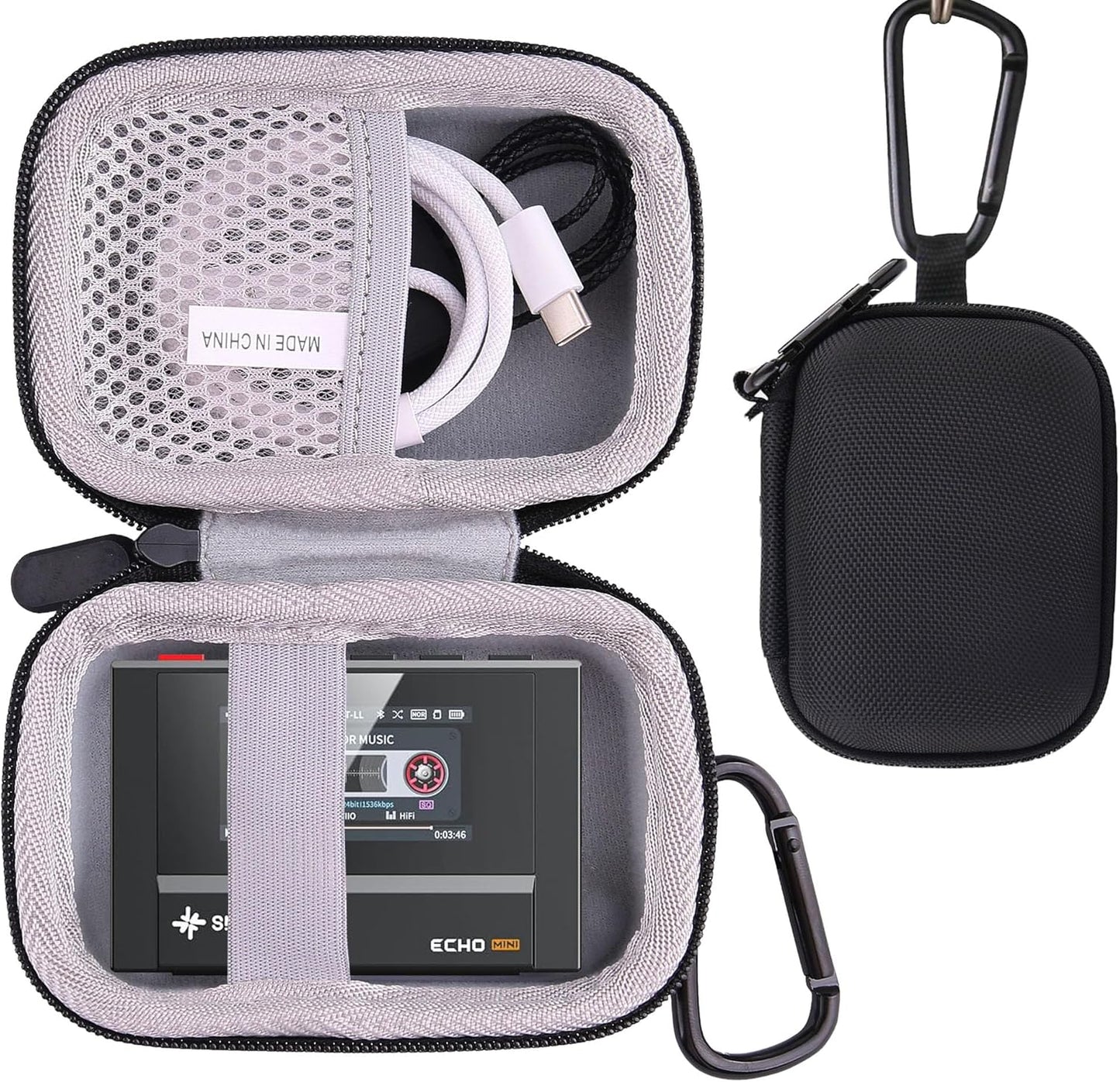 WAIYUCN MP3 Hard Carrying Case Compatible with SnowSky/FiiO Echo MINI/Echo Retro HiFi Bluetooth Player Protective Case