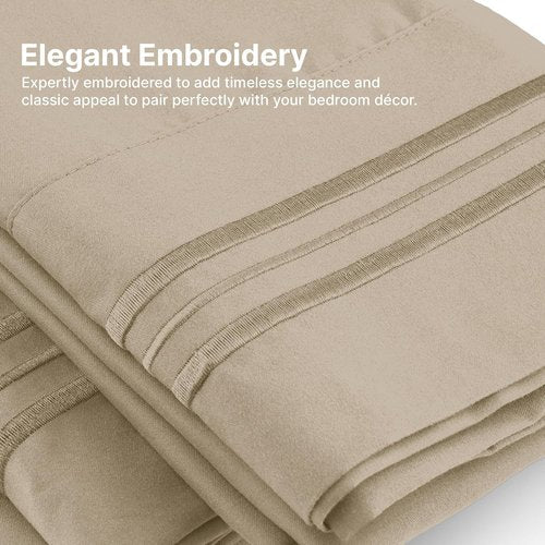 King Pillow Cases by [Brand Name] - Ultra Soft Hotel Quality Covers | Comfy, Wrinkle-Free, 4-Piece Set - Cream