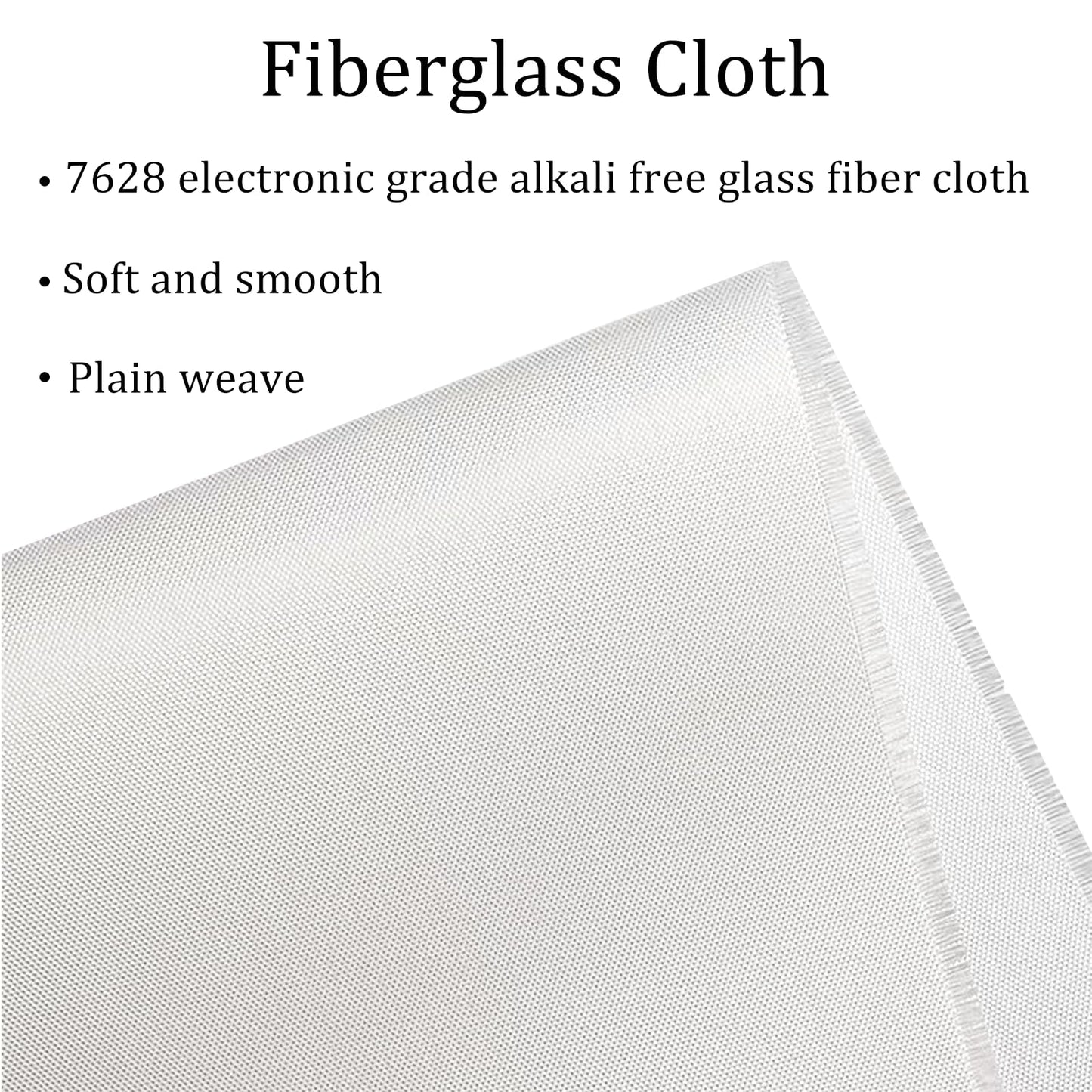 Fiberglass Cloth, 12 Feet X 50 Inches 6oz E-Glass Plain Weave 7628 Alkali Free Glass Fiber Cloth for Circuit Board Boat Car Pool Surfboard Model RC Repairing