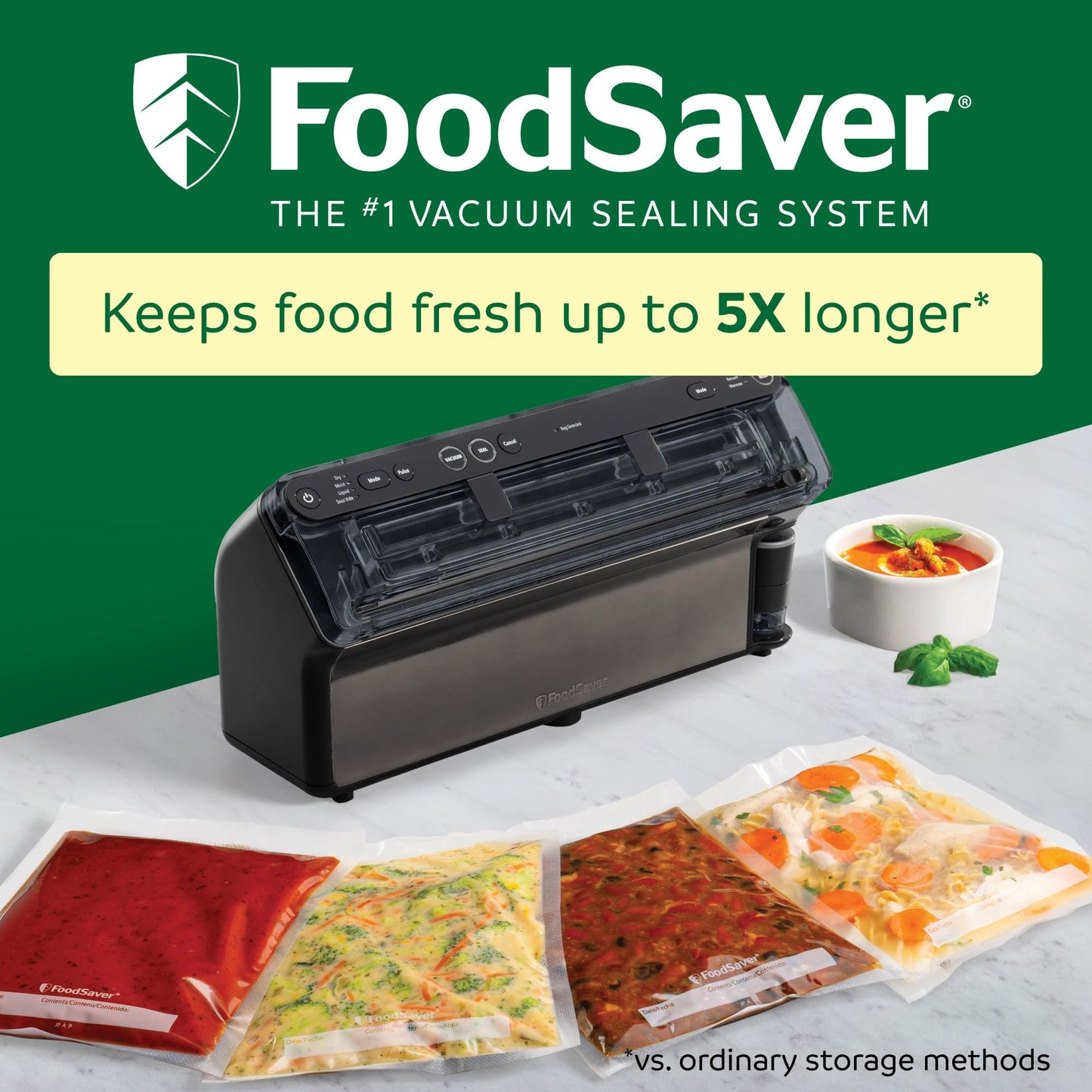 FoodSaver Elite All-in-One Liquid+™ Vacuum Sealer with Bags