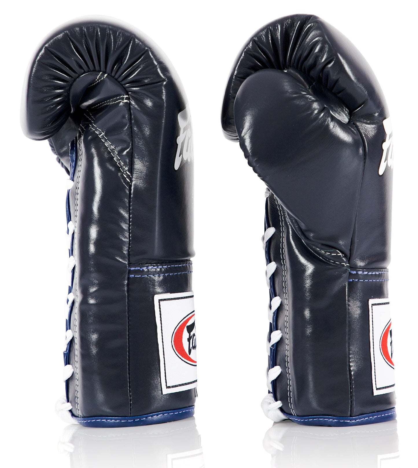 Fairtex BGL6 Handmade Leather Gloves| Optimal fist Closure with a Locked-Thumb Design| Premium Leather |Triple-Layered Foam |Lace-up Closure. Ideal for Boxing, MMA, and Kickboxing.(Blue/10oz)