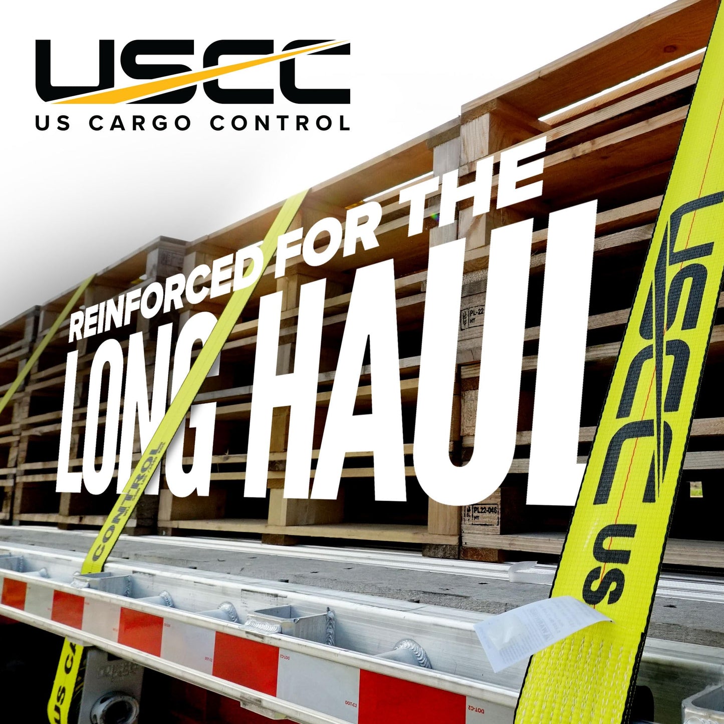 US Cargo Control 4" x 30' Winch Straps with D-Rings (10-Pack), 5,400 LBS Working Load Limit, Heavy Duty Flatbed Tie Downs, Yellow 4 Inch Straps for Flatbed Trailers, Trucks, and Cargo Securement