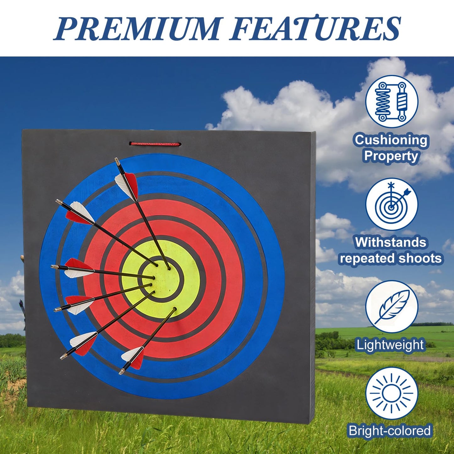 Sumind 2 Pack 20" Foam Archery Target Block High-Density EVA Foam Target for Backyard Archery & Knife Throwing Targets for Backyard Practice, Training, Outdoor Entertainment