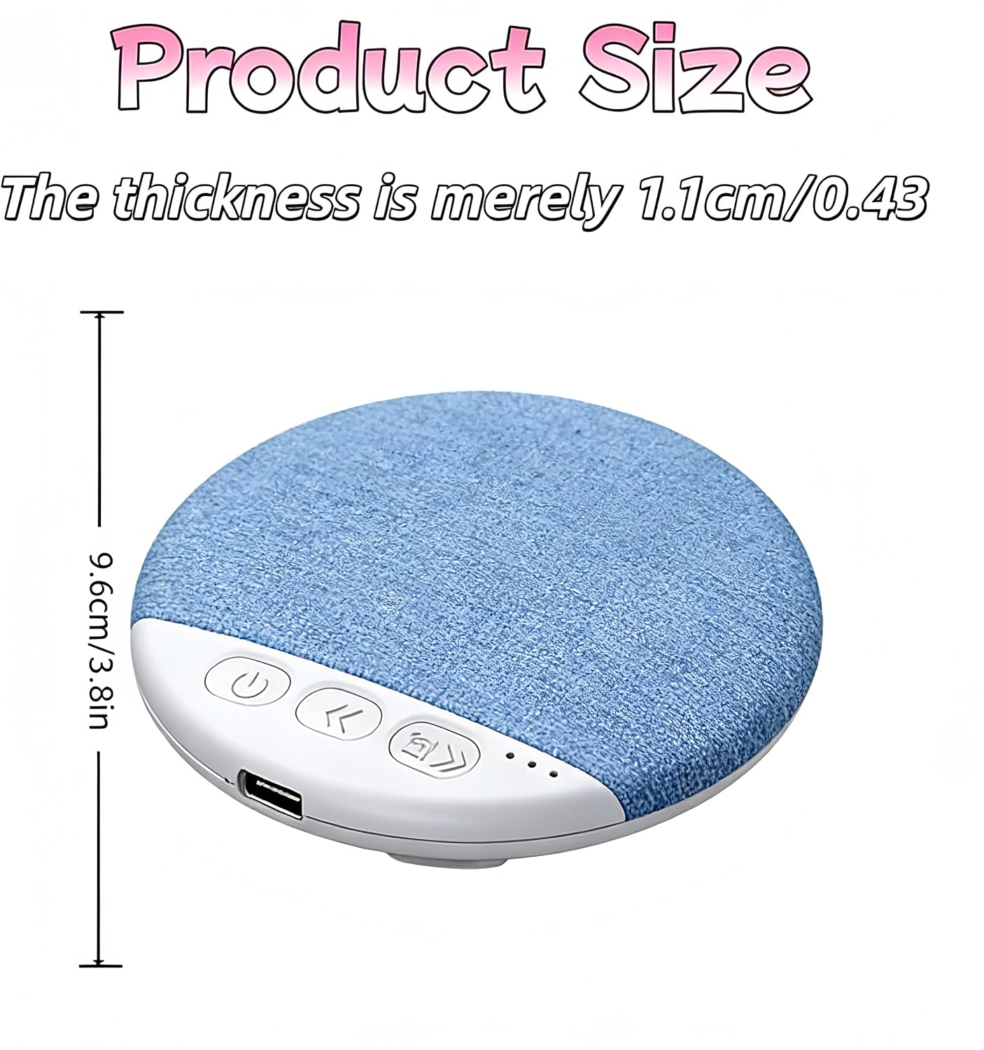 Generic 2026 New Sleep Pillow Speaker, Bluetooth White Noise Timer Wireless Sleep Aid, Hi-Fi Stereo Bass Private