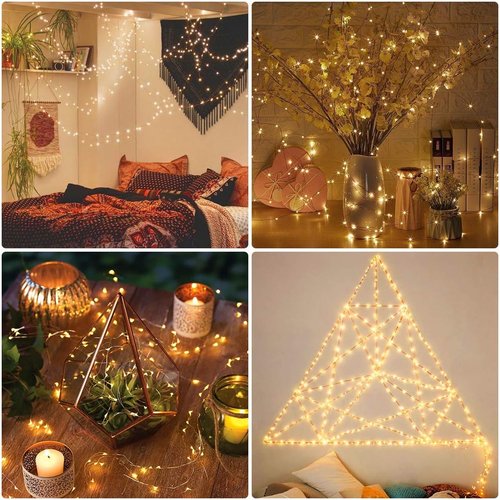 MUMUXI Fairy Lights - 20 Pack 7.2ft Battery Operated Mini LED Twinkle Lights | Waterproof Copper Wire Warm White
