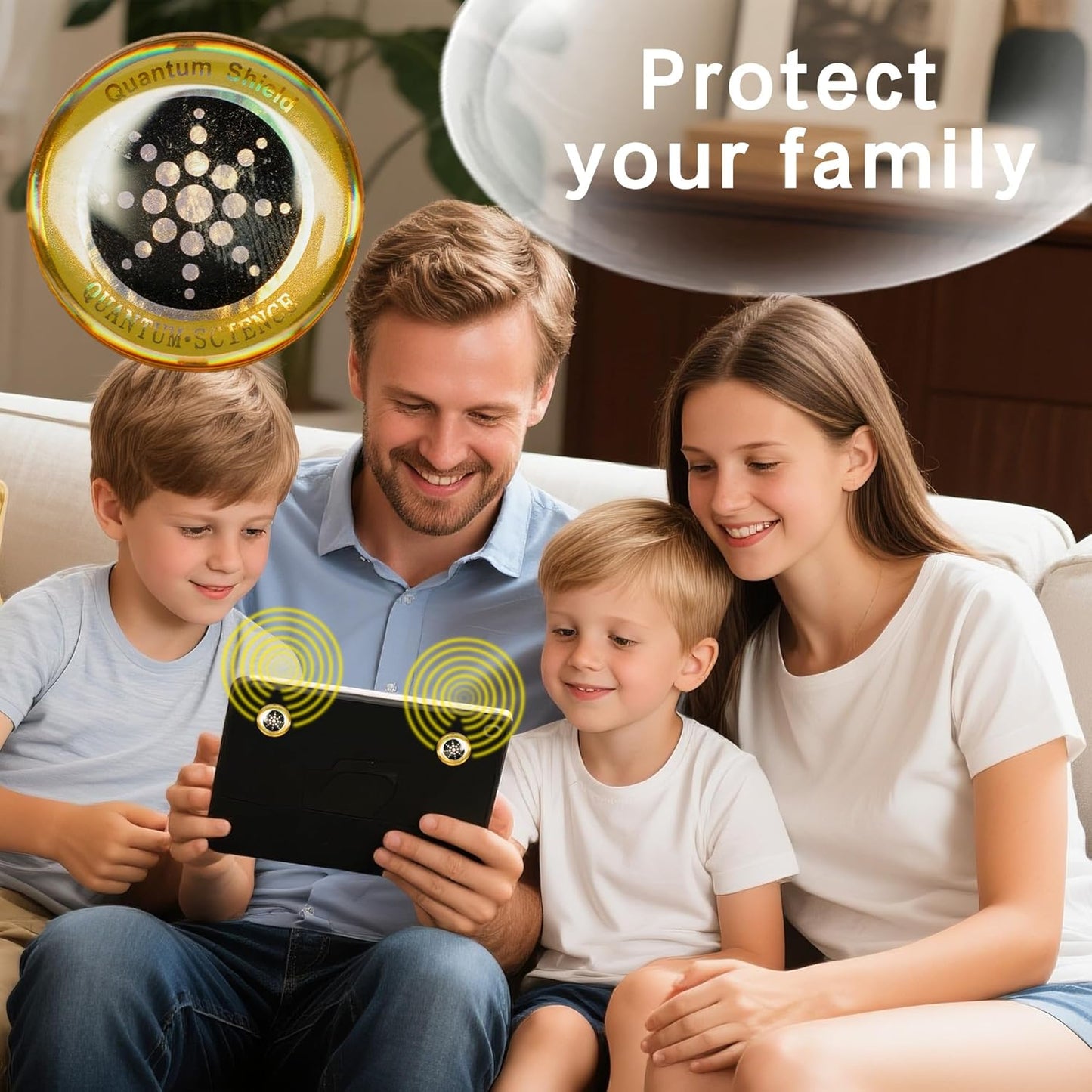 XH-carpet 5G (6Pcs EMF Stickers Blocker Neutralize Shield Protection from Cell Phones cased and Electronic Devices WiFi