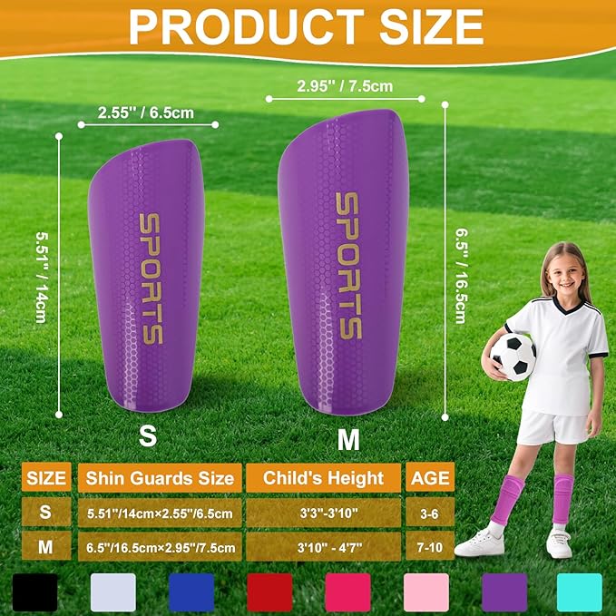 Shin Guards Soccer Kids 2025 Version High-Density Foam Soccer Shin Guard with Sleeves Shin Protective Pads for Kids Daily Practice School Competitions Outdoor Play