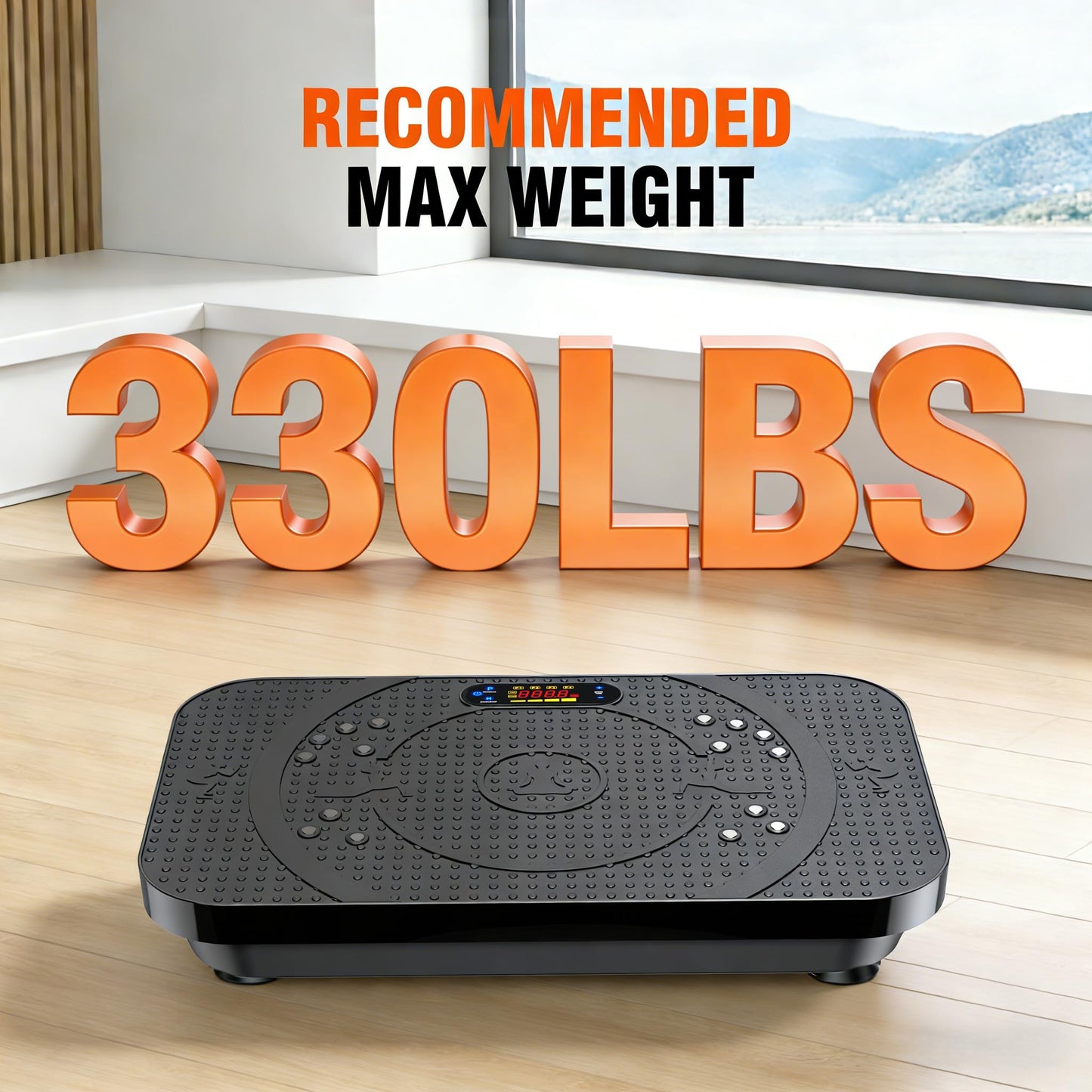 PBYRD Vibration Plate Exercise Machine -Full Body Shaker with Auto Mode, Acupressure Massage & Silicone Pedal, for Lymphatic Drainage, Weight Loss & Fat Burning, Home Fitness Equipment for Woman & Men