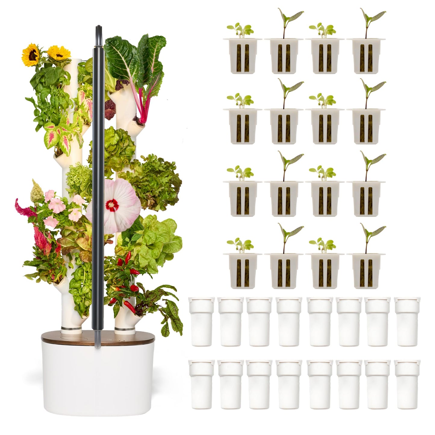 New & Improved! Gardyn Studio 2 Hydroponics Growing System - 16 Non-GMO Plants, Herbs, Vegetables - Smart Tower - Hydroponic Herb Garden Planter Indoor Kit - Indoor Gardening System w/Grow Lights
